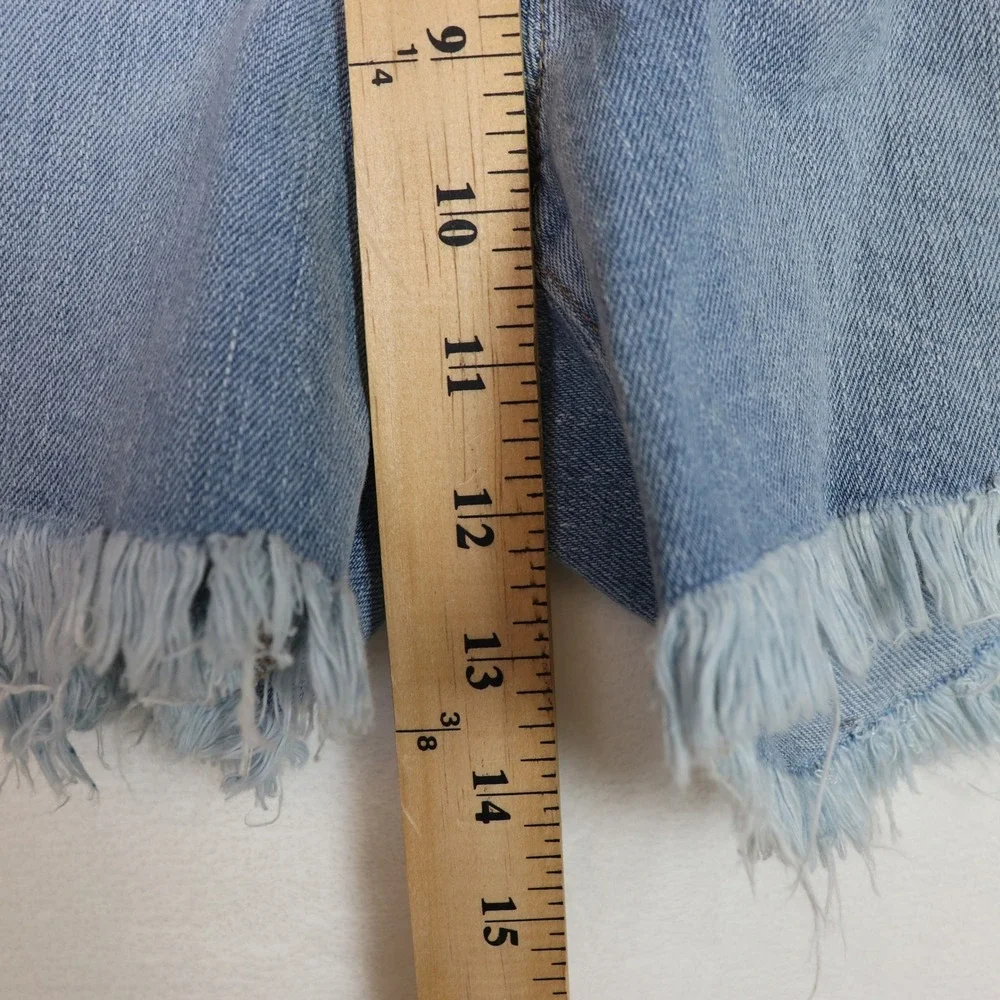 LOFT‎ Blue Distressed Raw Hem Denim Jean Shorts Size 10 30